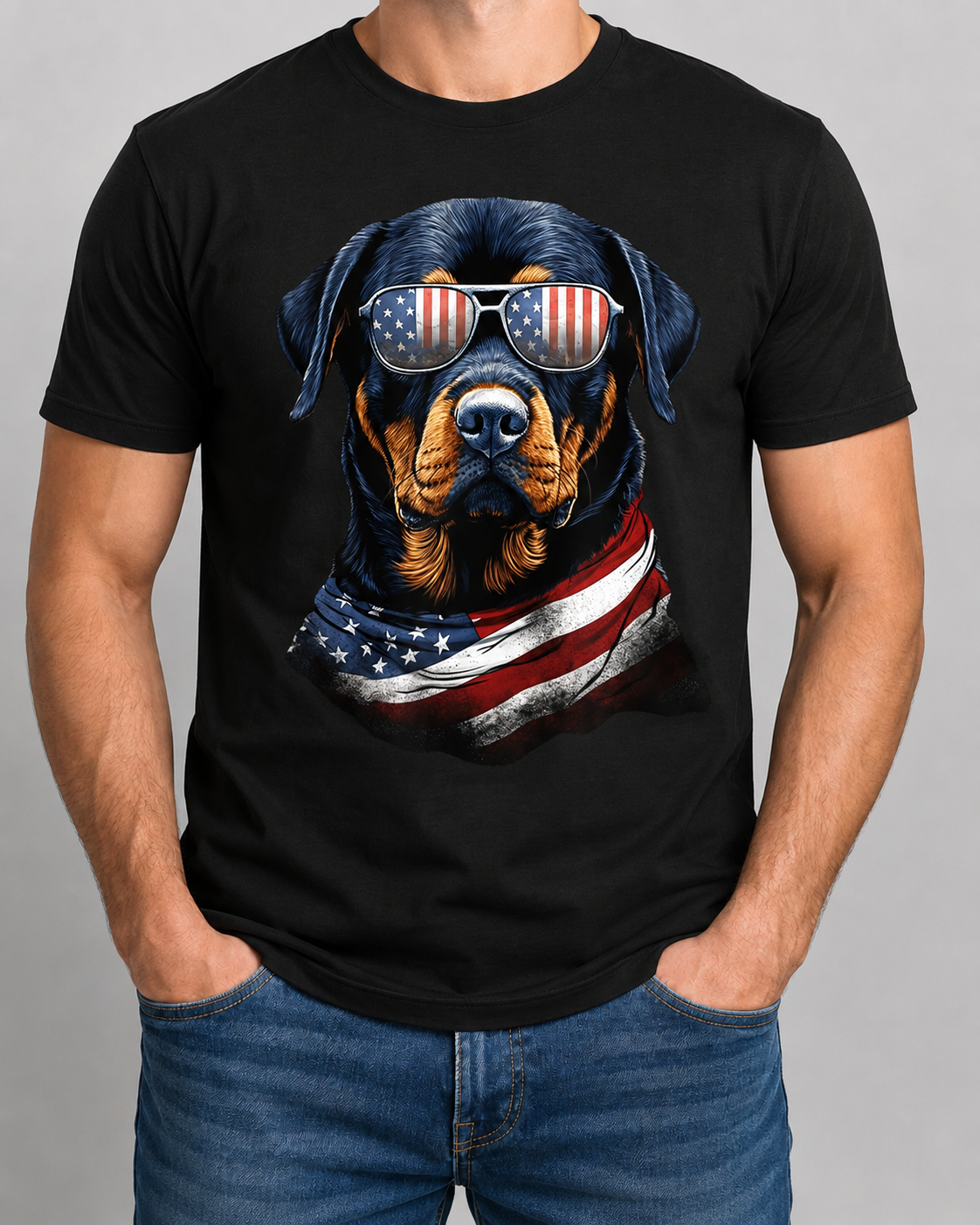 Patriotic Rottweiler