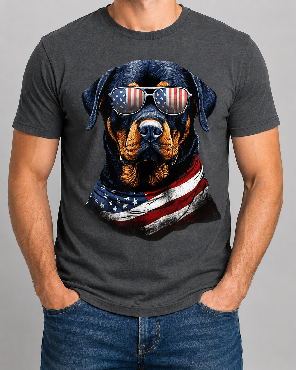 Patriotic Rottweiler