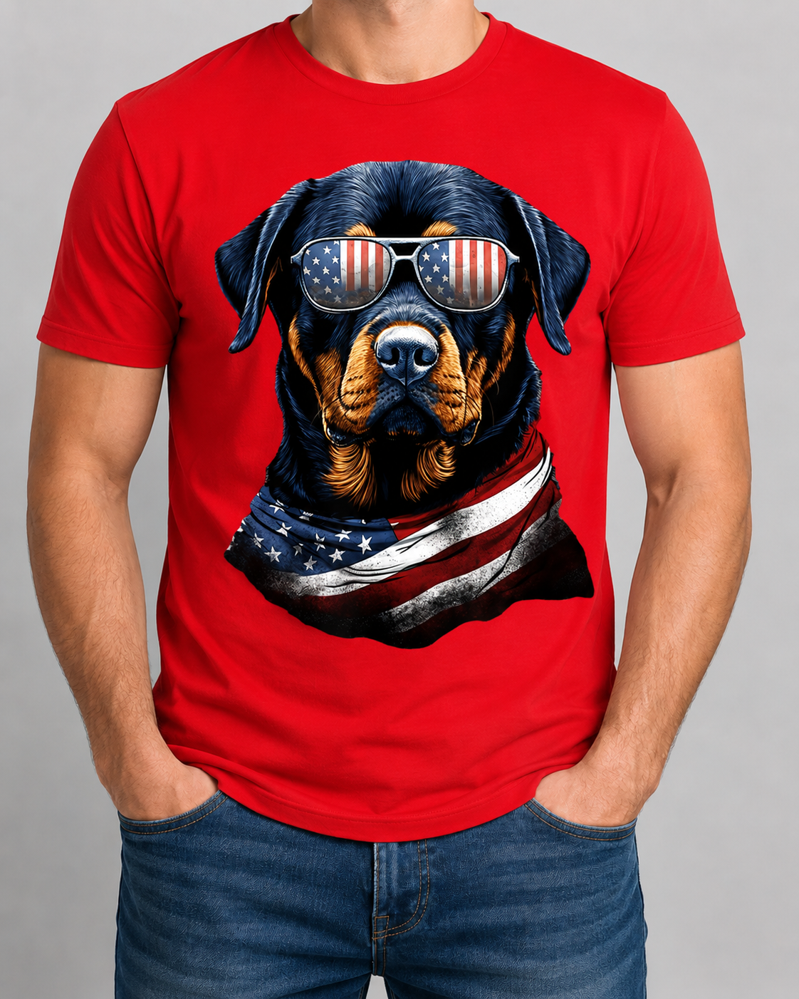 Patriotic Rottweiler