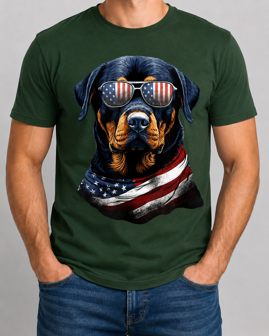 Patriotic Rottweiler