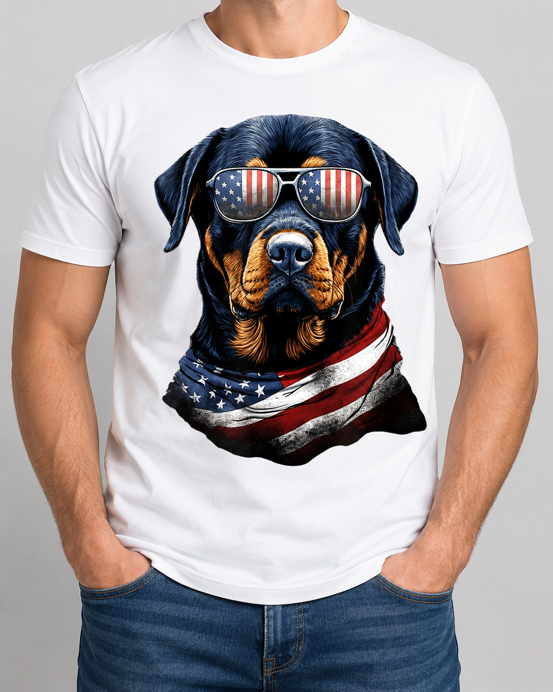 Patriotic Rottweiler